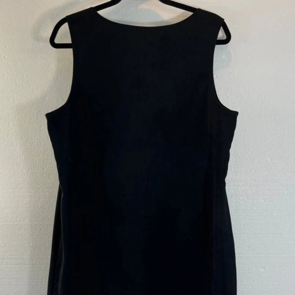 Talbots Black Button-Down Front Midi Layered Dress - image 7